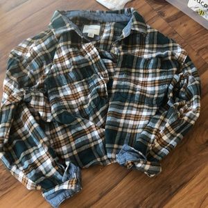 Green and tan flannel from American eagle